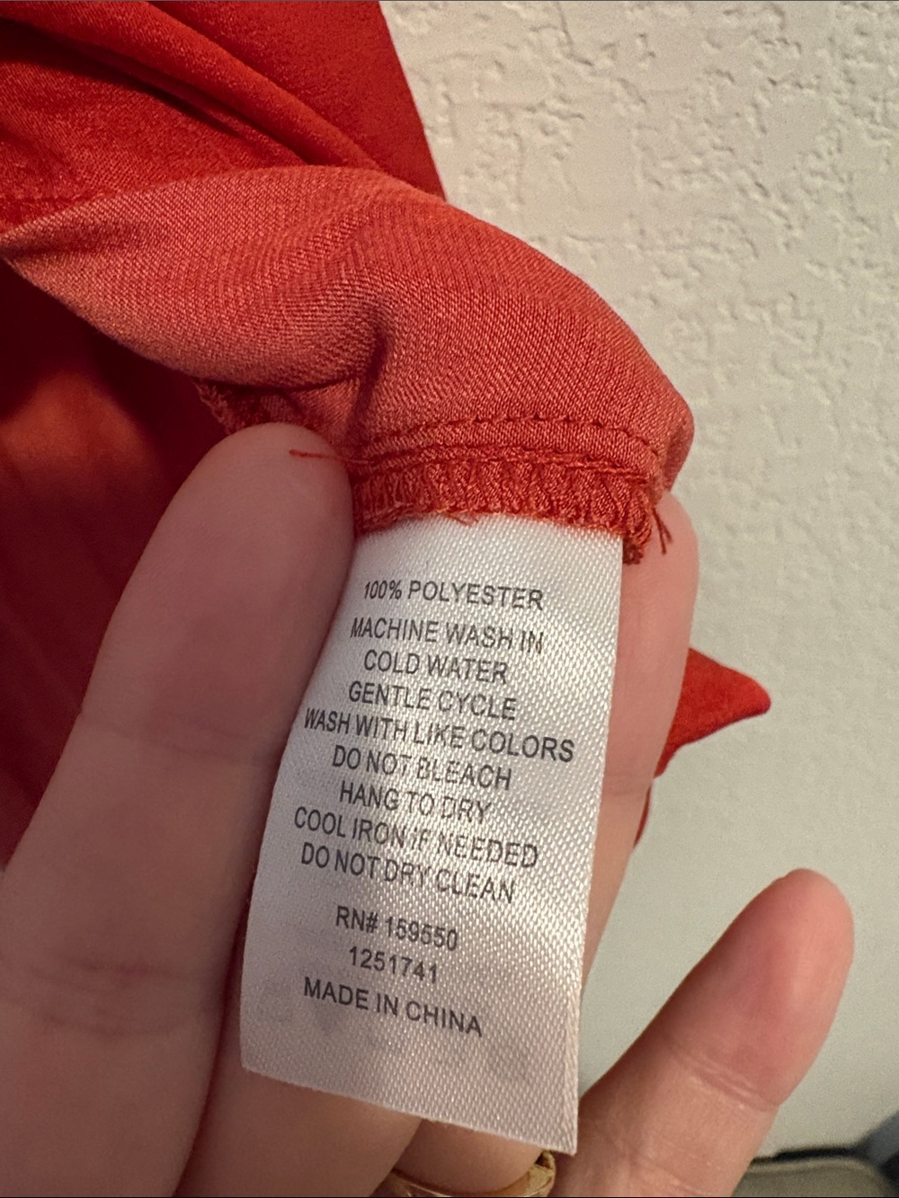Maison D’Amelie Paris coral Red Ruffle-Trim V-Neck Blouse with satin feel Small - Picture 3 of 5